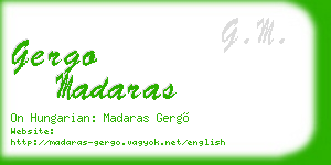 gergo madaras business card